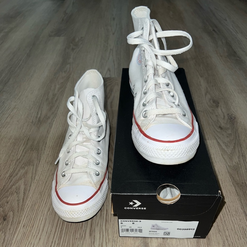 White Hi Top Converse